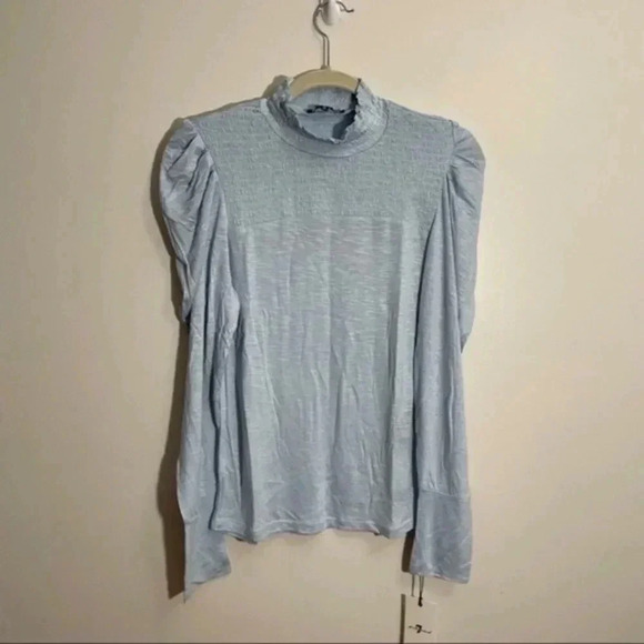 7 for all mankind smocked mock neck Medium - Picture 2 of 9